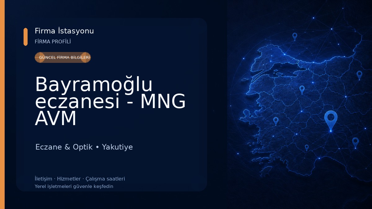 Bayramoğlu eczanesi - MNG AVM
