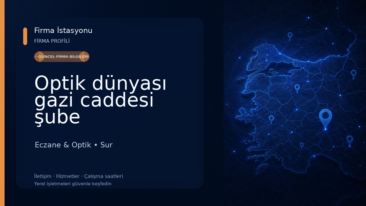 Optik dünyası gazi caddesi şube Eczane & Optik
