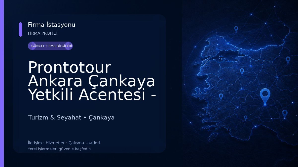 Prontotour Ankara Çankaya Yetkili Acentesi - Doras Turizm